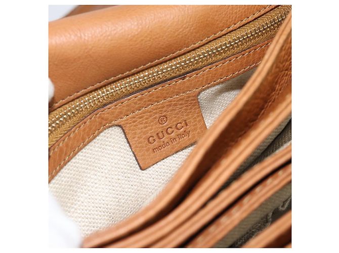 Borsa a Spalla GUCCI GG Canvas Beige Oro 257024 Auth ka4943V D'oro - vista 16
