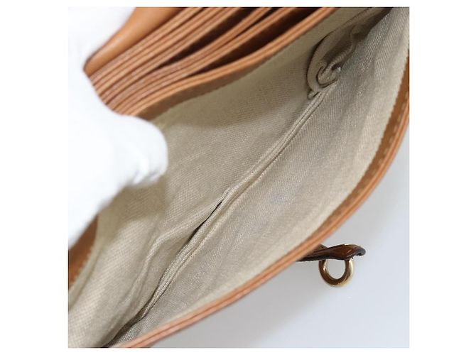 Borsa a Spalla GUCCI GG Canvas Beige Oro 257024 Auth ka4943V D'oro - vista 24