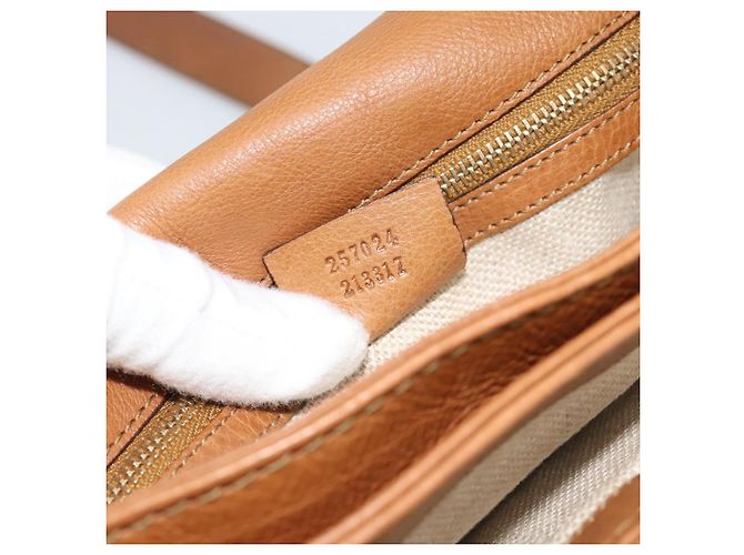 Borsa a Spalla GUCCI GG Canvas Beige Oro 257024 Auth ka4943V D'oro - vista 25