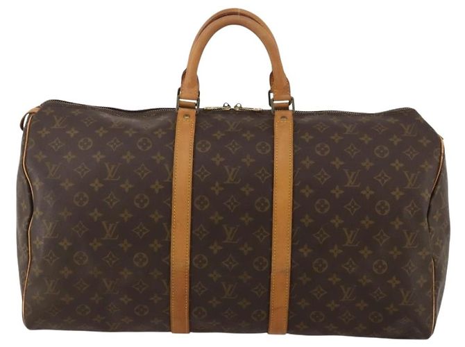 LOUIS VUITTON Borsa Boston Monogram Keepall 55 M41424 LV Auth 187125 Monogramma - vista 2