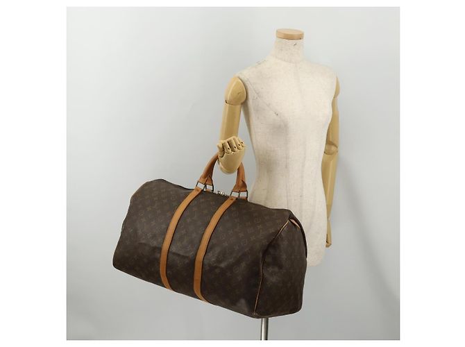 LOUIS VUITTON Borsa Boston Monogram Keepall 55 M41424 LV Auth 187125 Monogramma - vista 22