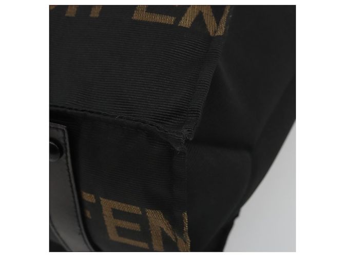 Borsa FENDI in tela nera e oro Auth 188494A Nero D'oro - vista 10