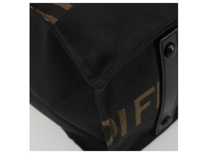 Borsa FENDI in tela nera e oro Auth 188494A Nero D'oro - vista 11