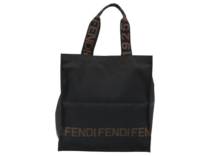 Borsa FENDI in tela nera e oro Auth 188494A Nero D'oro - vista 2