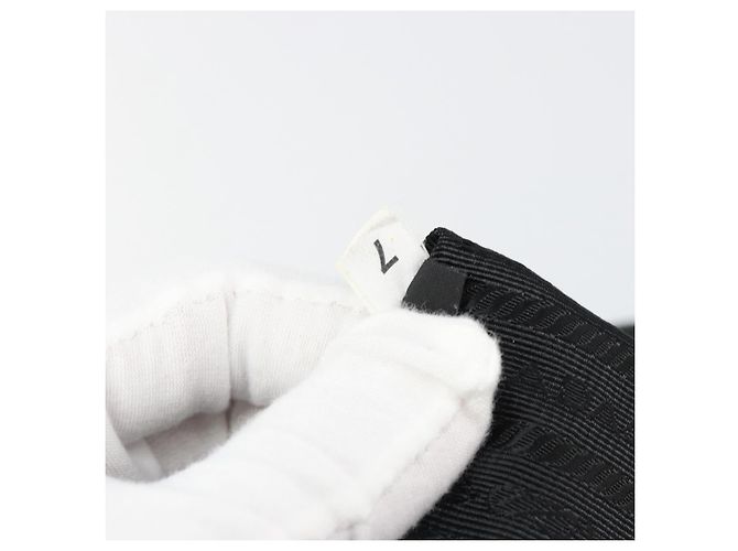 Zaino PRADA Nylon Nero Oro Auth yk20532SAV D'oro - vista 29