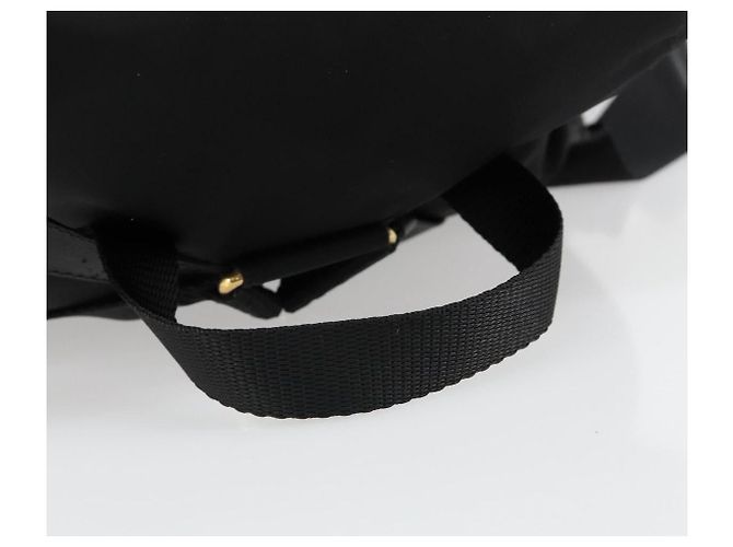 Zaino PRADA Nylon Nero Oro Auth yk20532SAV D'oro - vista 7