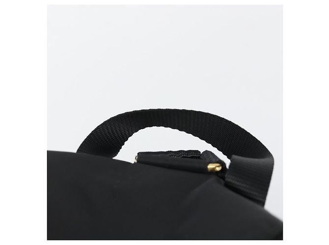 Zaino PRADA Nylon Nero Oro Auth yk20532SAV D'oro - vista 8