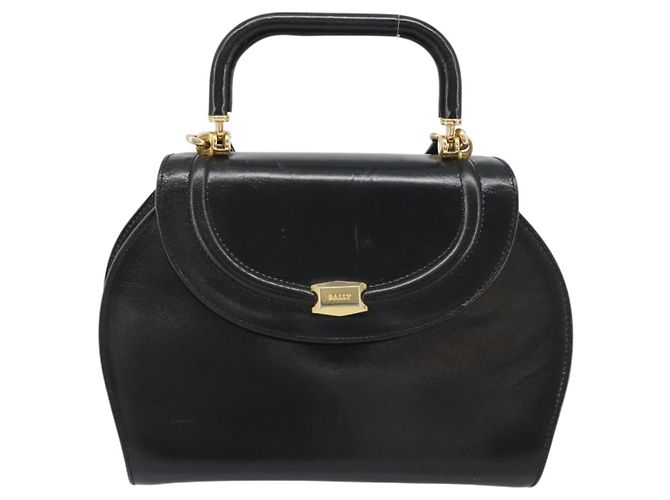 Borsa BALLY in Pelle 2way Nera Oro Auth 187434A Nero D'oro - vista 2