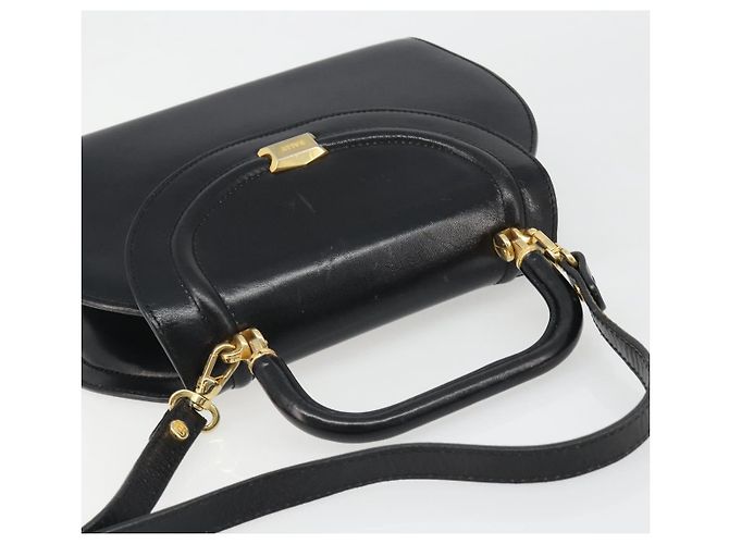 Borsa BALLY in Pelle 2way Nera Oro Auth 187434A Nero D'oro - vista 6