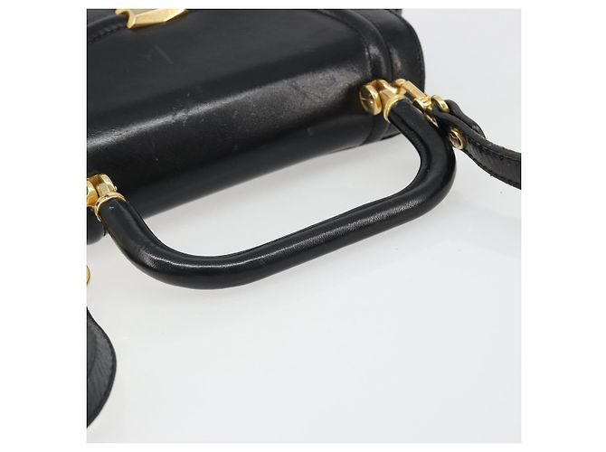 Borsa BALLY in Pelle 2way Nera Oro Auth 187434A Nero D'oro - vista 7