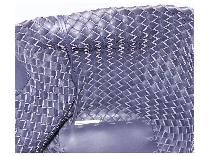 BOTTEGA VENETA INTRECCIATO Cabas PM Borsa in pelle Viola Oro Auth yk20527SAV - vista 16