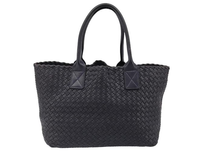 BOTTEGA VENETA INTRECCIATO Cabas PM Borsa in pelle Viola Oro Auth yk20527SAV - vista 2