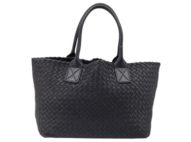 BOTTEGA VENETA INTRECCIATO Cabas PM Borsa in pelle Viola Oro Auth yk20527SAV - vista 3