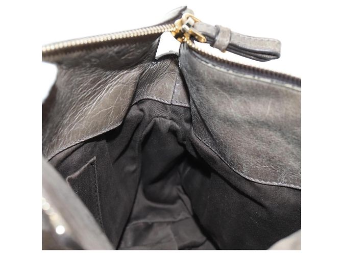 Borsa Miu Miu in pelle 2way Grigio Oro Auth 186440SAM Marrone D'oro - vista 22