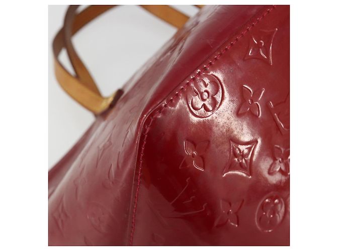 Borsa LOUIS VUITTON Monogram Vernis Bellevue PM Pomme D'amour M93583 Auth 187275A Rosso - vista 17