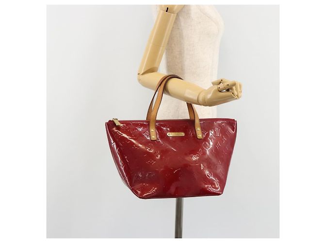 Borsa LOUIS VUITTON Monogram Vernis Bellevue PM Pomme D'amour M93583 Auth 187275A Rosso - vista 24