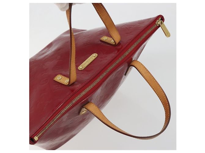 Borsa LOUIS VUITTON Monogram Vernis Bellevue PM Pomme D'amour M93583 Auth 187275A Rosso - vista 6