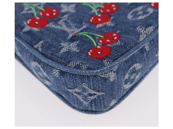 LOUIS VUITTON Monogram Denim Cherry Pochette Accessoires M13994 LV Auth 187483SM Azul Monograma - vista 14