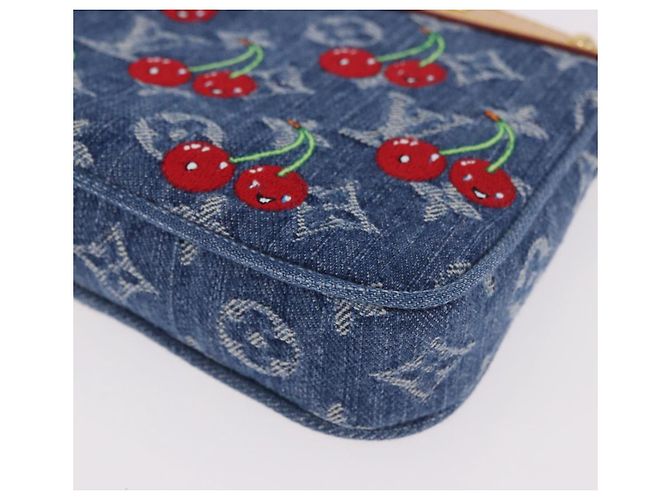 LOUIS VUITTON Monogram Denim Cherry Pochette Accessoires M13994 LV Auth 187483SM Azul Monograma - vista 15