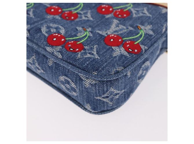 LOUIS VUITTON Monogram Denim Cherry Pochette Accessoires M13994 LV Auth 187483SM Azul Monograma - vista 17