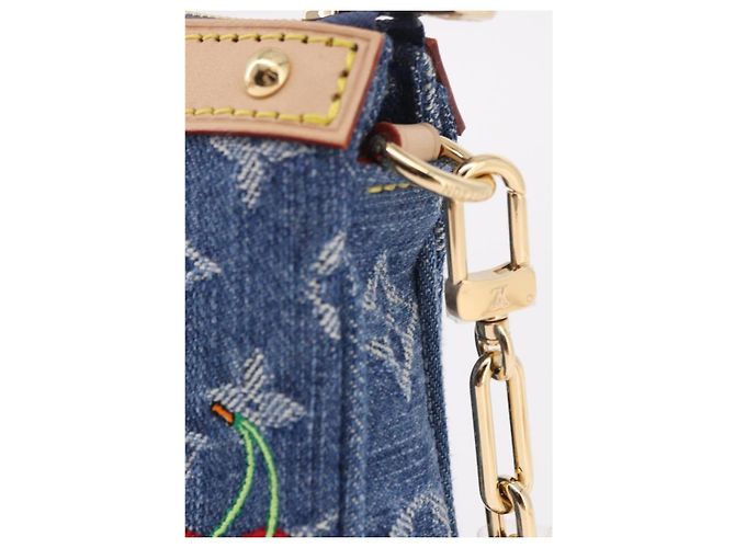 LOUIS VUITTON Monogram Denim Cherry Pochette Accessoires M13994 LV Auth 187483SM Azul Monograma - vista 19