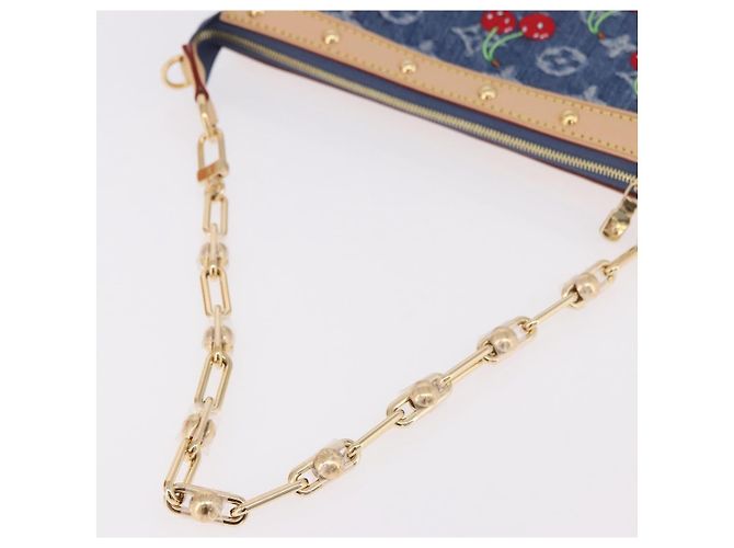 LOUIS VUITTON Monogram Denim Cherry Pochette Accessoires M13994 LV Auth 187483SM Azul Monograma - vista 7