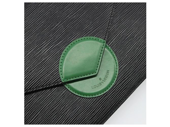 Borsa a Spalla LOUIS VUITTON Epi Osh Black Green M52444 LV Auth BA13566 Nero Verde - vista 15