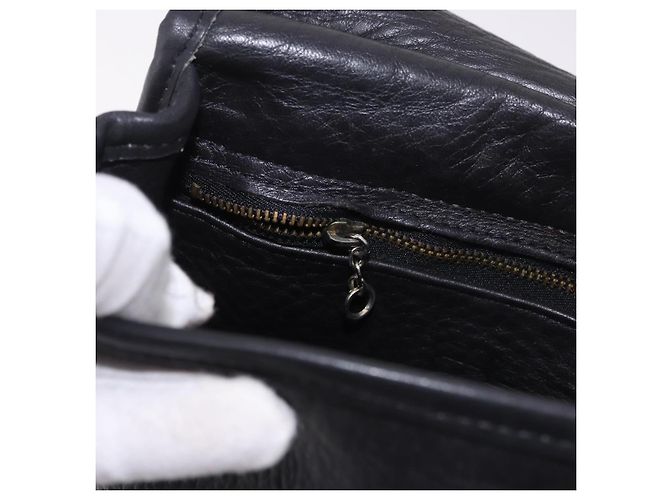 Borsa a tracolla Coach in scamosciato nero e oro Auth 185289 D'oro - vista 21