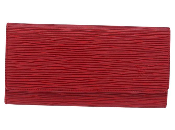 LOUIS VUITTON Epi Wallet 2 Set Red LV Auth 187468A Rosso - vista 2