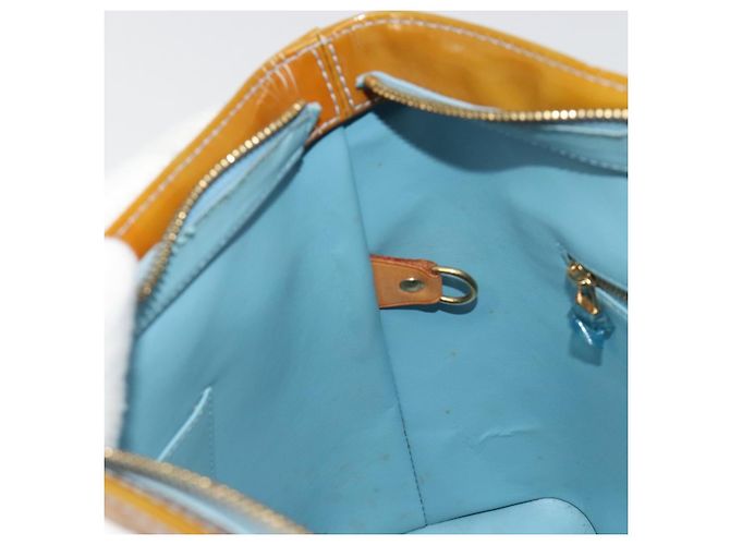 LOUIS VUITTON Borsa Monogram Vernis Houston Baby Blue M91005 LV Auth hk3835 Blu chiaro - vista 22