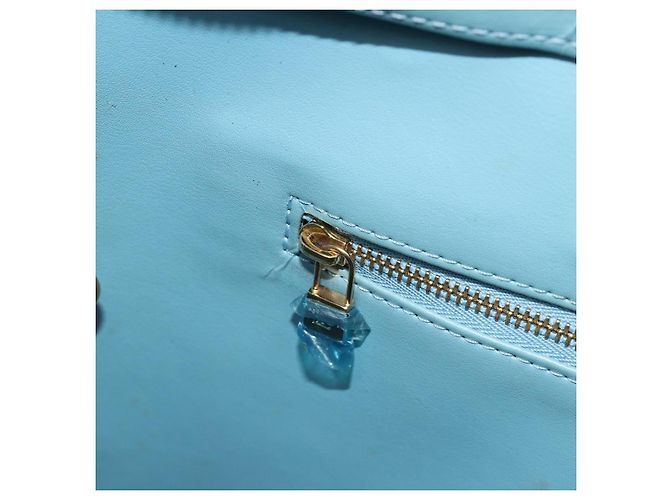 LOUIS VUITTON Borsa Monogram Vernis Houston Baby Blue M91005 LV Auth hk3835 Blu chiaro - vista 23