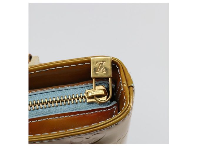 LOUIS VUITTON Borsa Monogram Vernis Houston Baby Blue M91005 LV Auth hk3835 Blu chiaro - vista 9