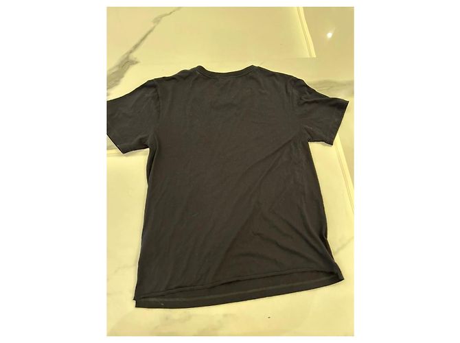 Camiseta Saint Laurent Logo Bordado - Negro - vista 2