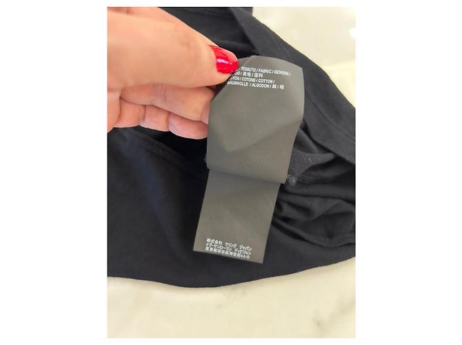 Camiseta Saint Laurent Logo Bordado - Negro - vista 7
