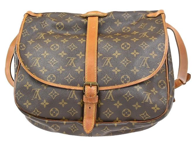 Louis Vuitton Saumur Monogram Canvas 35 Brown - view 2