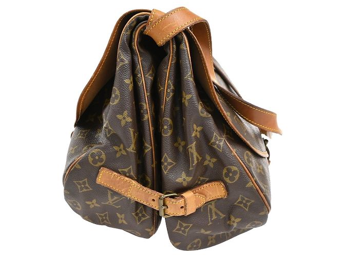 Louis Vuitton Saumur Monogram Canvas 35 Brown - view 3