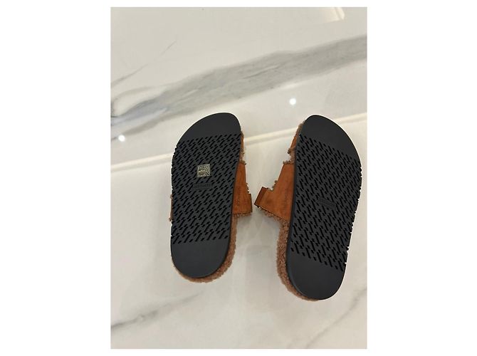 Hermès Chypre Sandali in scamosciato - Marrone - vista 5