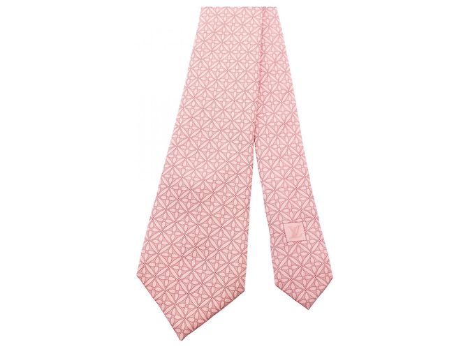 Cravatta in seta Louis Vuitton Monogram Flower Rosa - vista 2