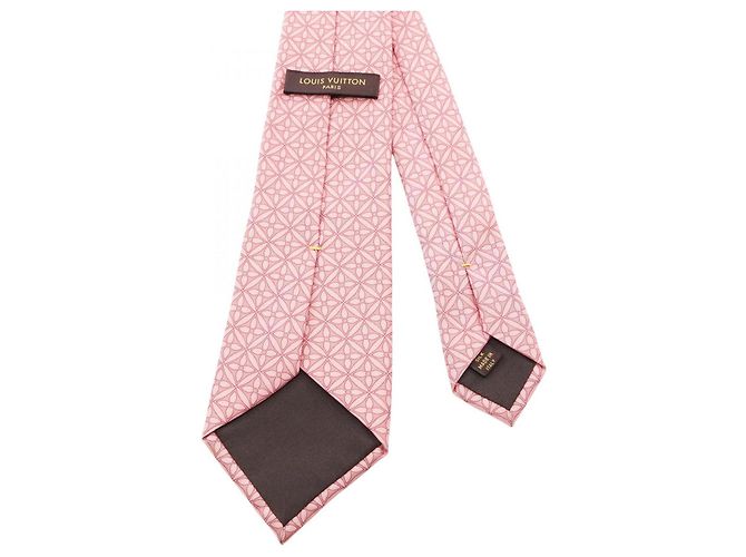 Cravatta in seta Louis Vuitton Monogram Flower Rosa - vista 3