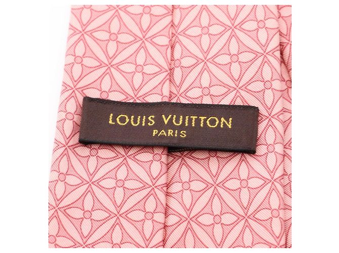 Cravatta in seta Louis Vuitton Monogram Flower Rosa - vista 4