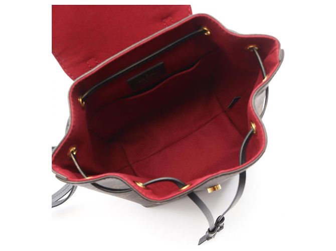Zaino/Borsa Louis Vuitton Montsouris NM BB Marrone Nero - vista 3