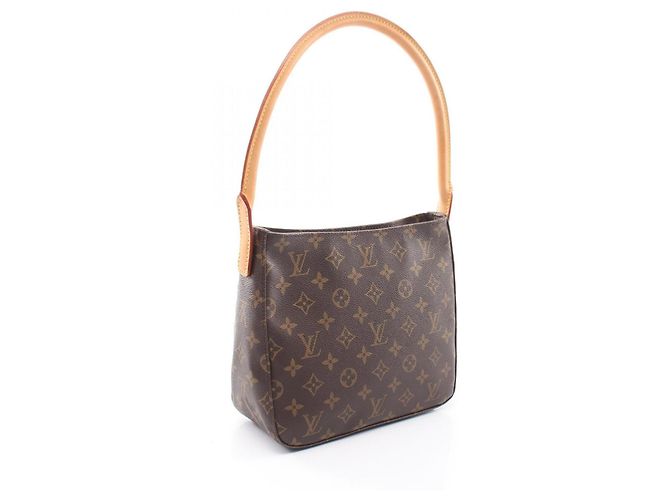 Borsa a tracolla Louis Vuitton Looping MM Monogram Marrone - vista 2