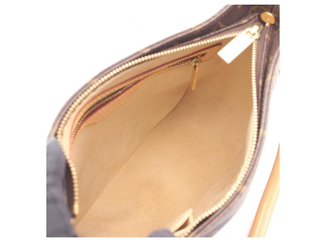 Borsa a tracolla Louis Vuitton Looping MM Monogram Marrone - vista 3