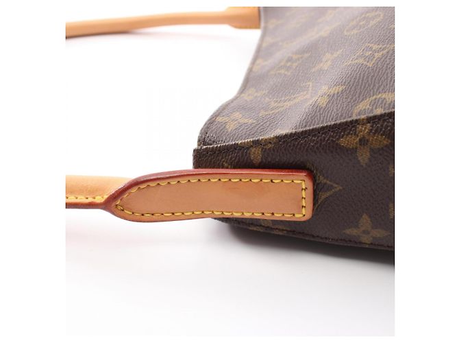 Borsa a tracolla Louis Vuitton Looping MM Monogram Marrone - vista 8