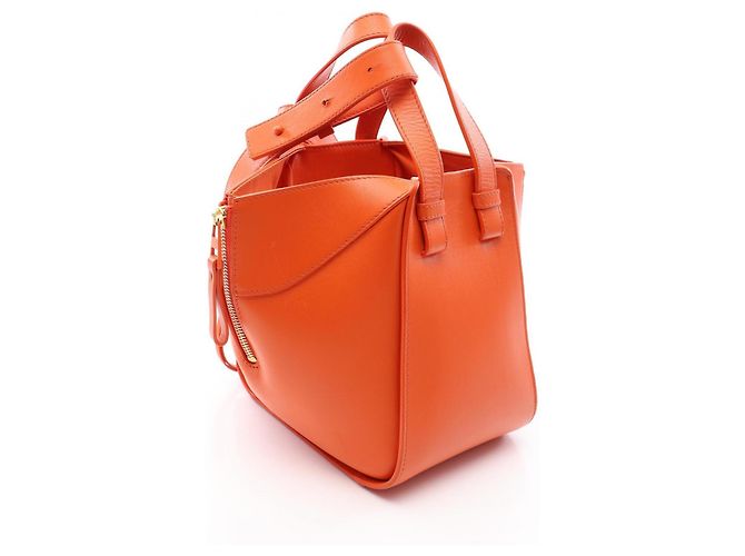 Borsa a mano 2-Way Hammock Compact in pelle arancione Loewe - vista 2