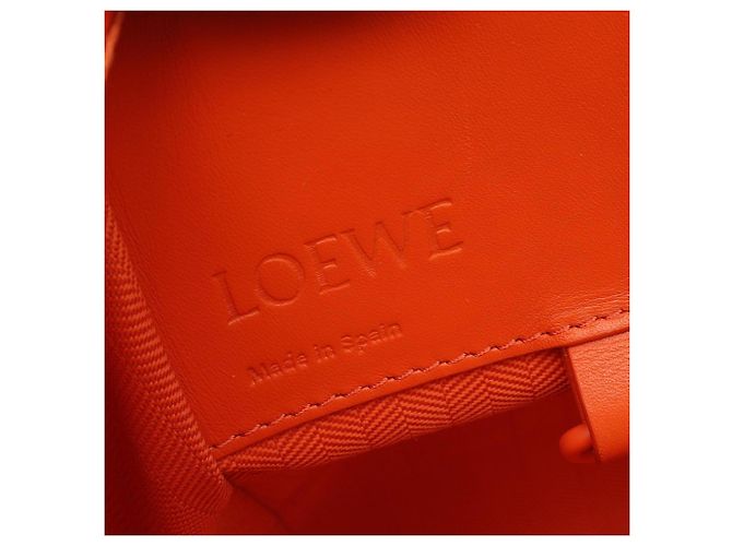 Borsa a mano 2-Way Hammock Compact in pelle arancione Loewe - vista 4