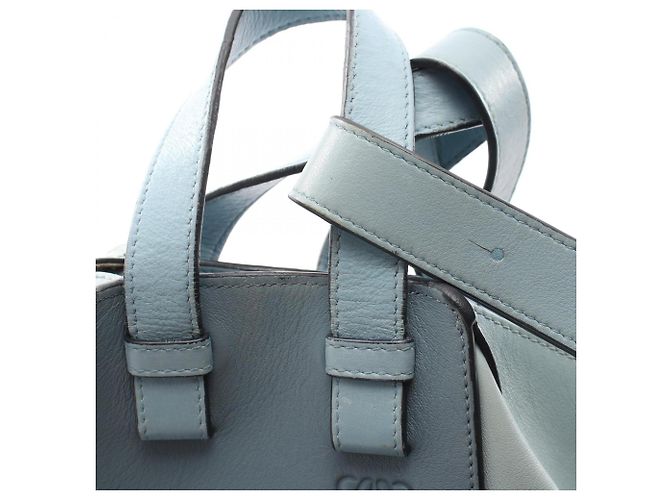 Borsa a mano in pelle Loewe Hammock Small 2-Way Blu - vista 12