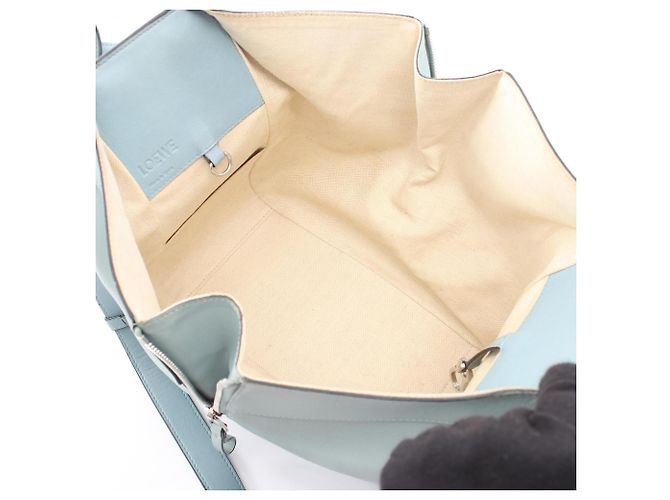 Borsa a mano in pelle Loewe Hammock Small 2-Way Blu - vista 3