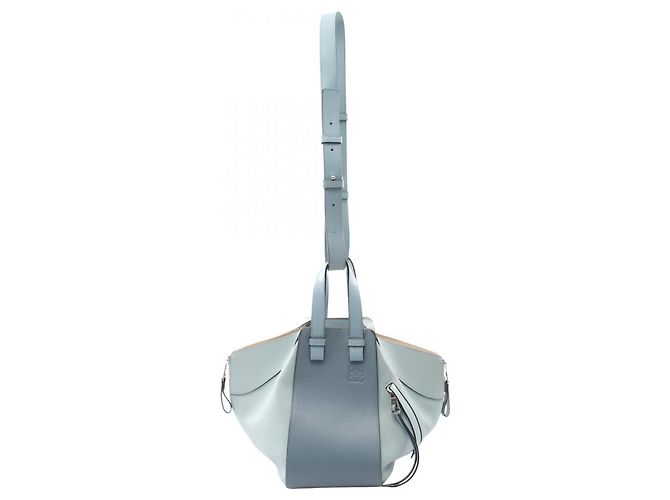 Borsa a mano in pelle Loewe Hammock Small 2-Way Blu - vista 5