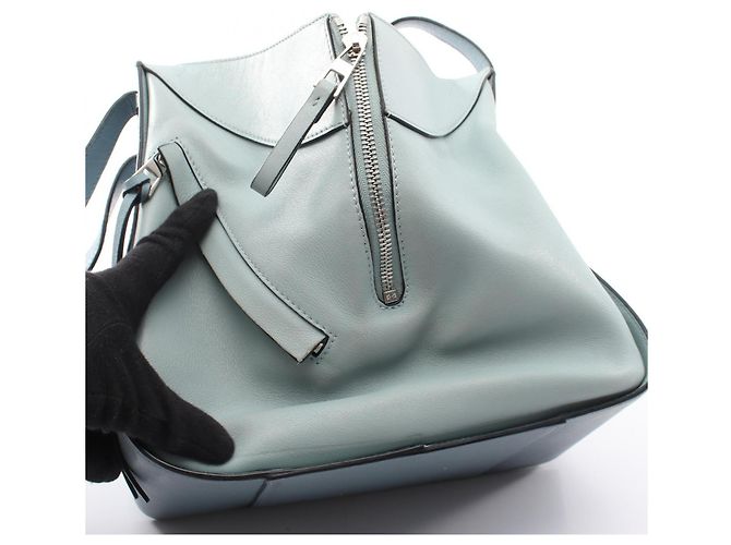 Borsa a mano in pelle Loewe Hammock Small 2-Way Blu - vista 7